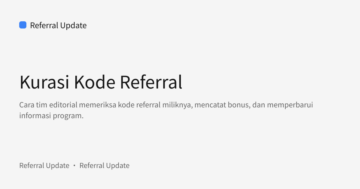 Sampul bagikan: Kurasi Kode Referral